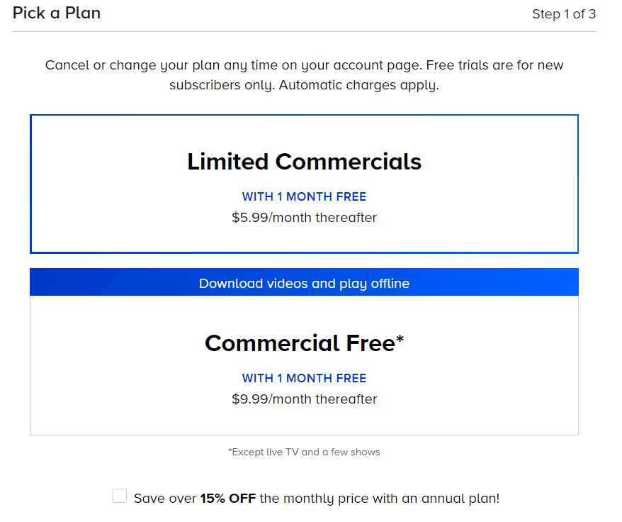 Pick a plan on Paramount Plus