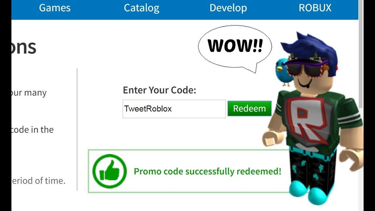 roblox robux redeem codes